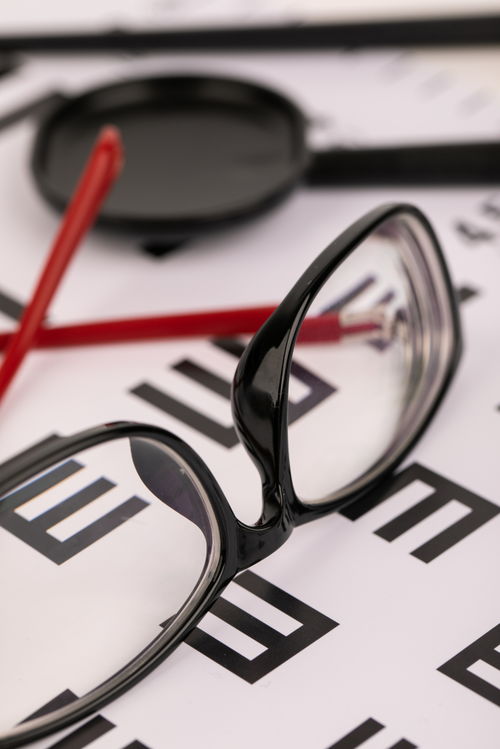 黑框眼镜护眼爱眼日近视眼摄影图 摄影