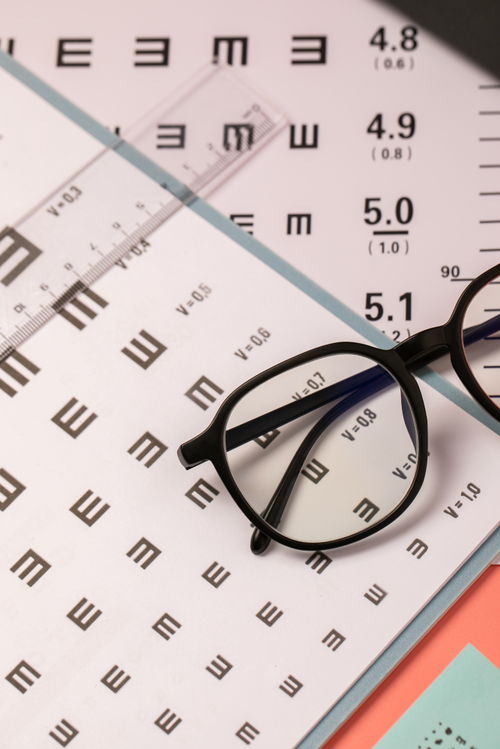 黑框眼镜护眼爱眼日近视眼摄影图 摄影